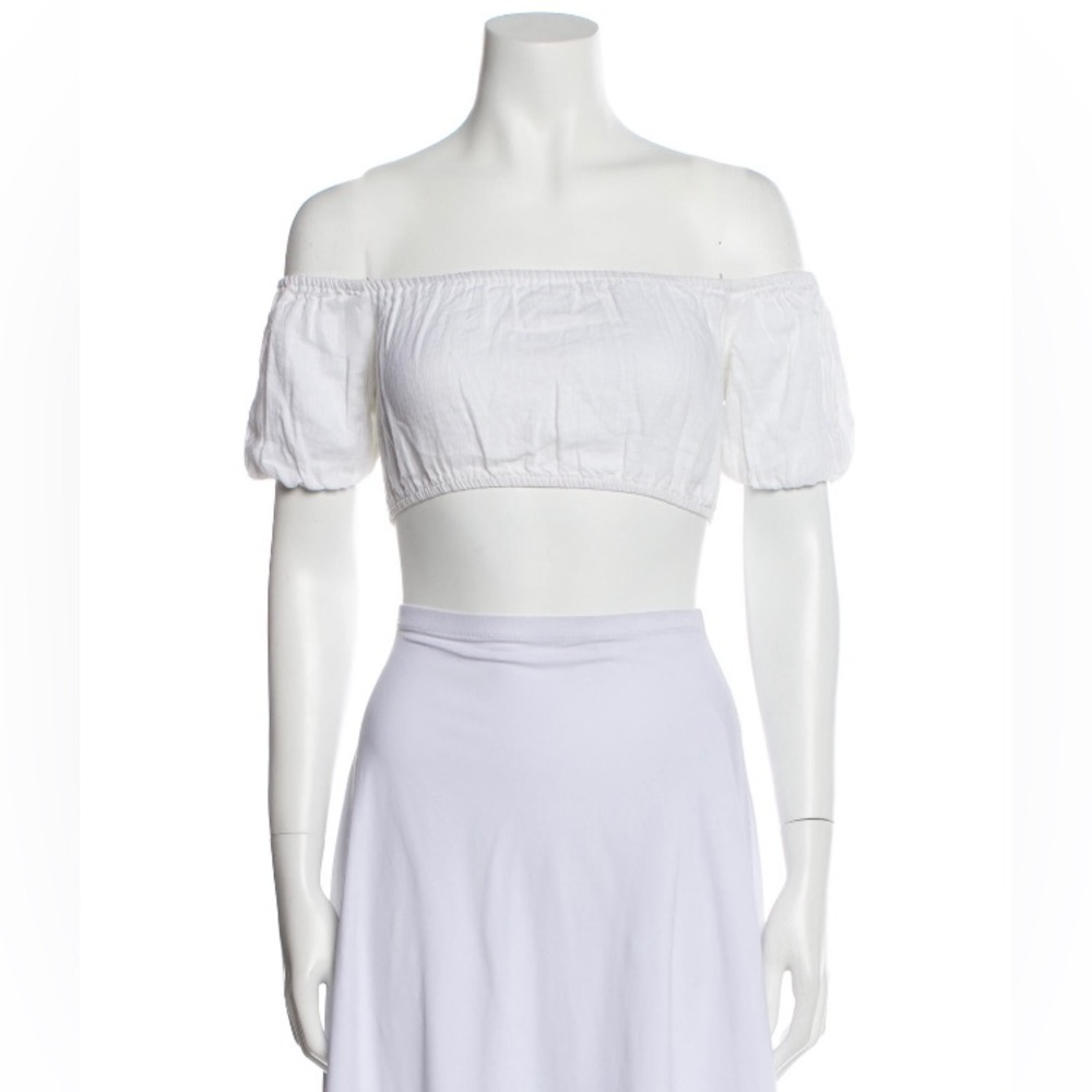Reformation off shoulder crop top
